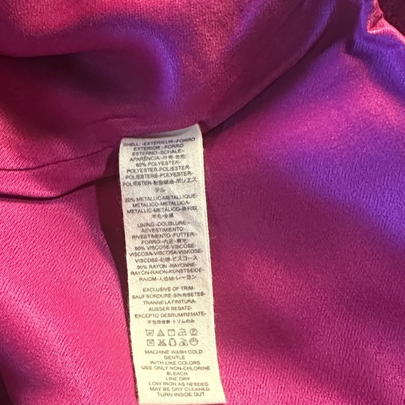 Free People Pink Movin On Metallic  Floral Zip Up Mini Skirt - Picture 6 of 6